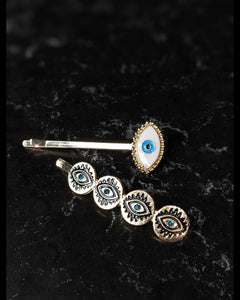 Evil Eye Hair Pin Set - Press on Nails, Nail decals, Nails