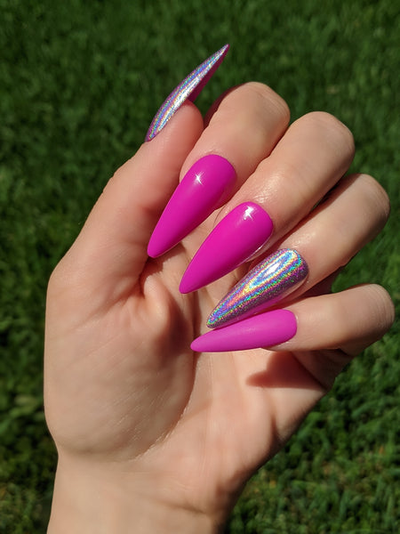 Fuchsia Kiss Press on Nails - Press on Nails, Nail decals, Nails