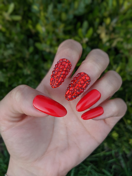 Lady in Red - Press on Nails, Nail decals, Nails