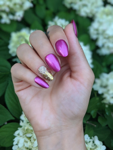 Gold Blush - Press on Nails, Nail decals, Nails