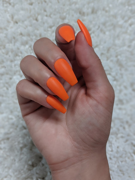 Orange Crush - Press on Nails, Nail decals, Nails