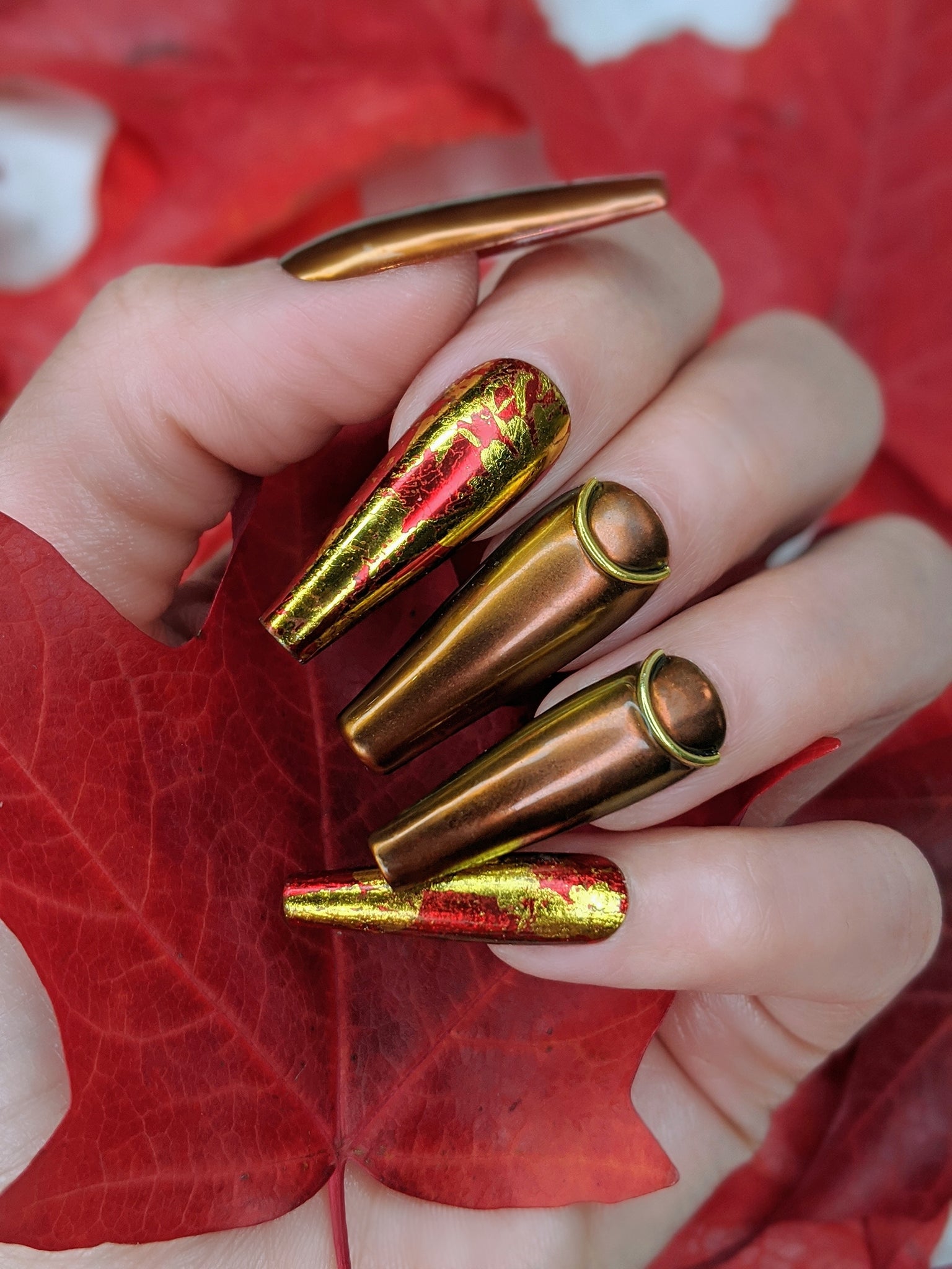 Autumn Leaves - Press on Nails, Nail decals, Nails